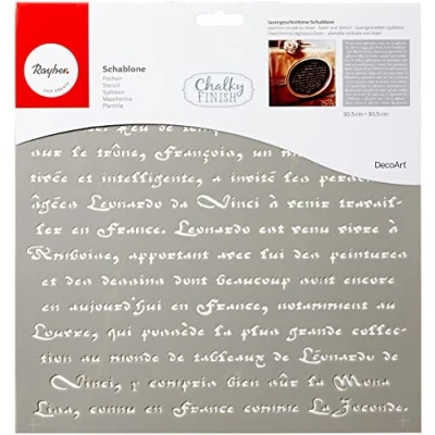Afbeelding van RAYHER HOBBY 38908000 sjabloon met Franse letters, 30,5 x cm, polyester, 1 stuk