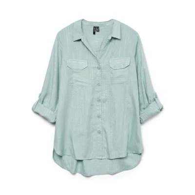 Afbeelding van Vero Moda Overhemdblouse VMBUMPY LS GLITTER SHIRT WVN GA NOOS