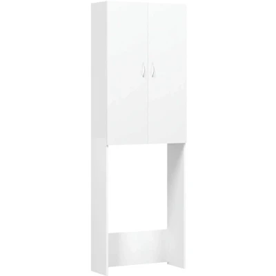 Afbeelding van Wasmachinekast 64x25,5x190 cm wit