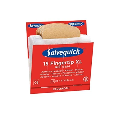 Afbeelding van Salvequick® Refill Einsatz 6454, elastisch , 15 Fingerkuppen B00OV6ZF90 Packung (15 Stück)