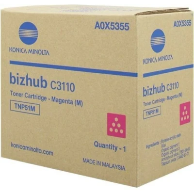 Afbeelding van Konica Minolta A0X5355 (TNP 51M) Toner Magenta