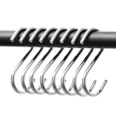 Afbeelding van rod &amp; knot S haken van stevig metaal 8 stuks (zilver)