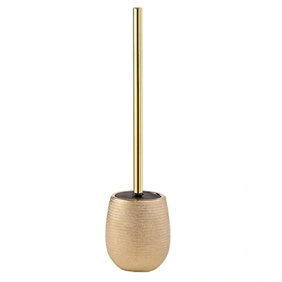 Afbeelding van Gedy Goud, G Astrid toiletborstel om neer te zetten, afmetingen 47 x 11,5 cm, gewicht 0,648 kg, wc borstel van keramiek, jaar 2, design R&amp;E, uniek