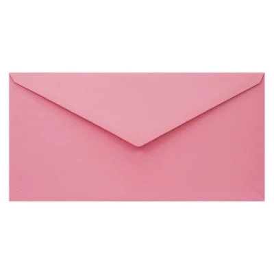 Afbeelding van Netuno 25 enveloppen roze lang 110x220mm 110g Woodstock Rosa gekleurd hoogwaardige