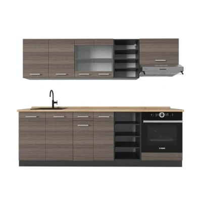 Afbeelding van Vicco R Line Complete keukeneenheid 240 cm , WB Eik Edel grijs/antraciet