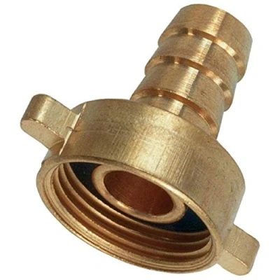 Afbeelding van Cornat ventielen en verbindingen slangschroefverbinding, messing, binnendraad 1 inch voor kranen met buitendraad plus waterslangen 3/4 inch, meerkleurig x 1/4