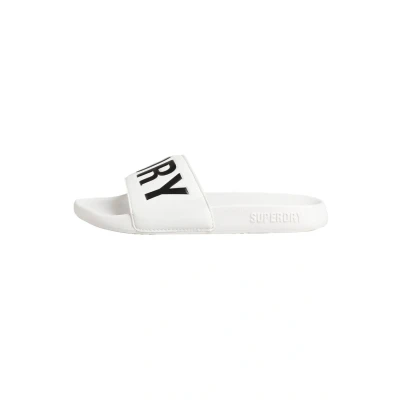 Afbeelding van Superdry CODE CORE Badslippers, Dames, Maat: 38 39, Optic black Rubber/ textiel