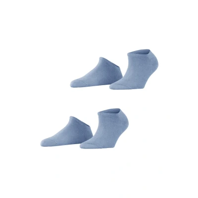 Afbeelding van ESPRIT Dames Korte sokken Uni 2 Pack W SN Katoen Kort eenkleurig Multipack Paar, Blauw (Jeans Melange 6458), 39 42