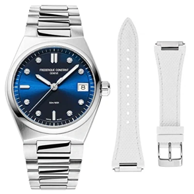 Afbeelding van Frederique Constant Dames analoog Zwitsers quartz horloge met roestvrijstalen band FC 240ND2NH6B, Zilver, riem