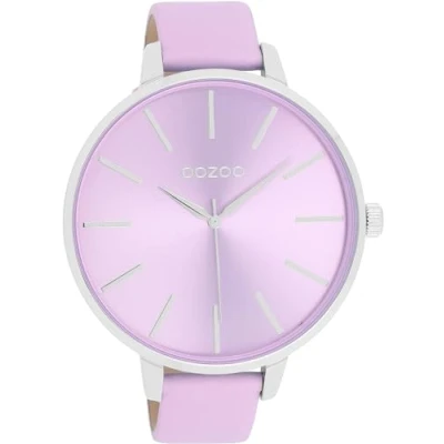 Afbeelding van Oozoo Timepieces dameshorloge polshorloge dames met metalen armband modern horloge voor vrouwen elegant analoog in rond (48 mm behuizing), C11072 lila