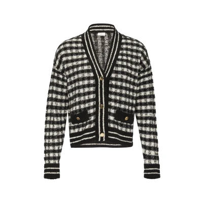 Afbeelding van s.Oliver BLACK LABEL Gebreid vest zwart / wit