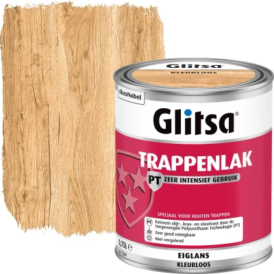 Afbeelding van Glitsa Trappenlak 0,75l Blanke lak &amp; Beits