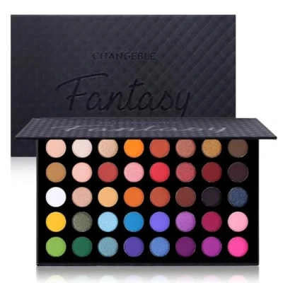 Afbeelding van Prism make up Pro, 39 kleuren, mat glinsterend oogschaduwpalet, gepigmenteerd natuurlijke kleur, roze, zwart, duurzaam, waterdicht, uppalet