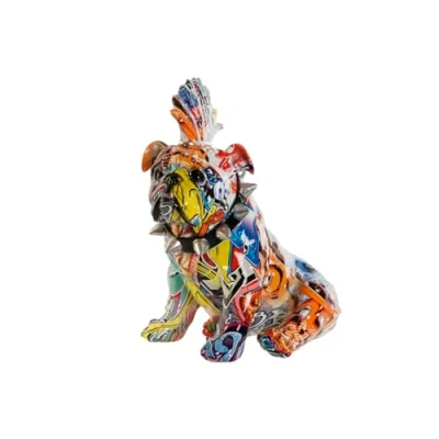 Afbeelding van Decoratieve figuren Home ESPRIT Multicolour Hond 17 x 25 27 cm