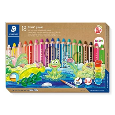 Afbeelding van Staedtler kleurpotlood Buddy 3 in 1, doos van 18 stuks geassorteerd