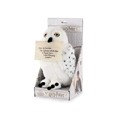 Afbeelding van Play by Harry Potter Hedwig witte uil, knuffeldier met magnetische envelop en display, 24 cm, superzachte kwaliteit