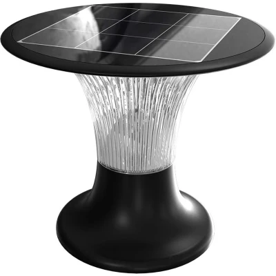 Afbeelding van V TAC VT 426 B Solarlampen Zuillamp Sensor IP65 Zwart 15 Watt 2200 Lumen 6000K+4000K
