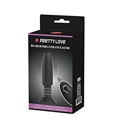 Afbeelding van Vibrerende Buttplug Met Roterende Kralen
