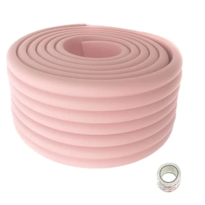 Afbeelding van HIMRY KXD7002 roze, universele zekeringbuffer 8 mm x 80 2 meter, zachte stootbescherming baby en kinderen veiligheid, spons kussen kindveilig, bescherming anti botsing bumper, roze