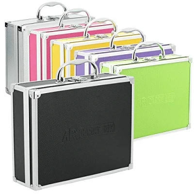 Afbeelding van ECI AR Carry Box® kleine aluminium koffer gereedschapskoffer leeg 260x210x80mm aluminium/zwart