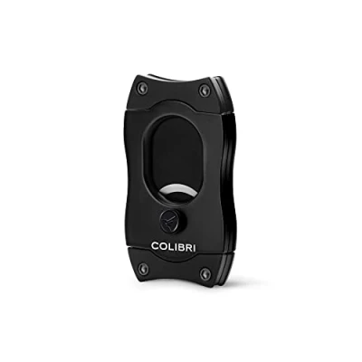 Afbeelding van Colibri S Cut Sigarenknipper Voor Sigaren tot 66 Ringmaat Anti kleef Coating Veerbeladen Opening Inclusief Stijlvolle Geschenkdoos