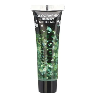 Afbeelding van Moon Creations Glitter Makeup Holographic Chunky Gel Groen