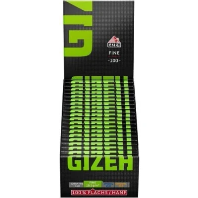 Afbeelding van 10 x GIZEH Black Fine Magneet afzonderlijk 10x100 vellen groene letters