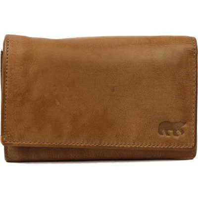 Afbeelding van Bear Design Sweety Leren Overslagportemonnee Taupe
