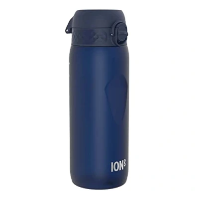 Afbeelding van ION8 Waterfles, 750 ml/24 oz, Lekvrij, Makkelijk te Openen, Veilige Vergrendeling, Vaatwasserbestendig, BPA vrij, Hygiënische Deksel, Draaghandvat, Zachte Grip, Schoon, Geurvrij, Marineblauw