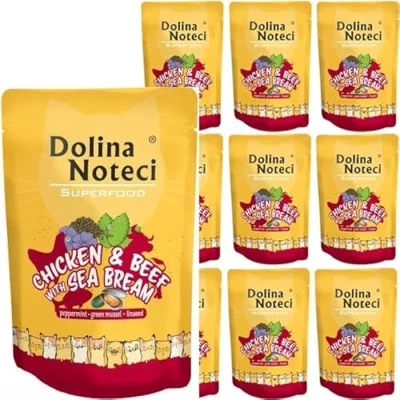 Afbeelding van 20 x 85 g Dolina Noteci Superfood Kip, Rund en Zeebrasem nat kattenvoer