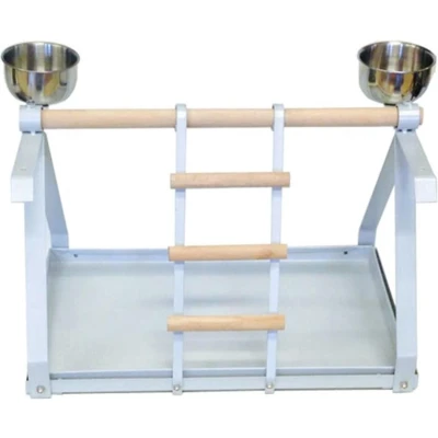 Afbeelding van Strong Speelplaats voor papegaaien Livia 49.5x30.5x33 cm zilverwit 93013