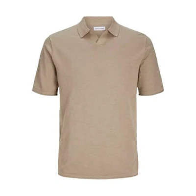 Afbeelding van Jack &amp; Jones Jjkane Split NECK Poloshirt, Heren, Maat: Small, Crockery