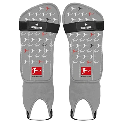 Afbeelding van Derbystar Scheenbeschermers 853004 Grau/Schwarz/Rot XS