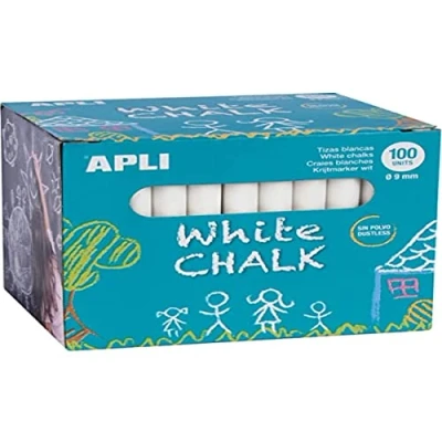 Afbeelding van Apli 14577 Witte krijtjes 100 u.