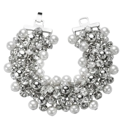 Afbeelding van Behave Armband met kleine steentjes en pareltjes