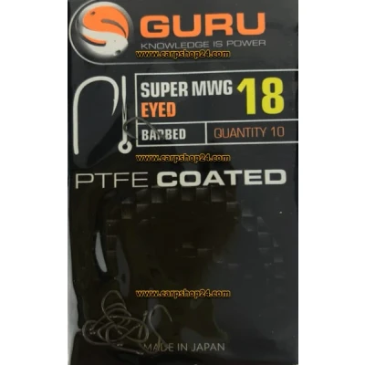 Afbeelding van Guru Super MWG Eyed Barbed (10 pcs) Maat : Haak 18