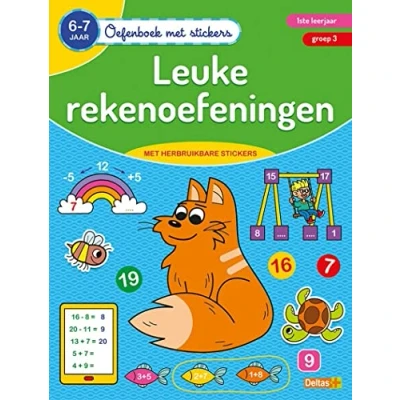 Afbeelding van Deltas Oefenboek met Stickers Leuke Rekenoefeningen (6 7 jaar)