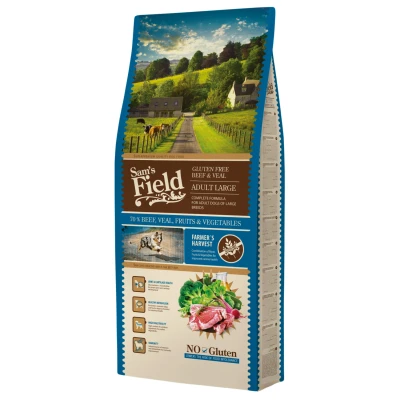 Afbeelding van Sam&#039;s Field Adult Large Rund&amp;Kalf&amp;Aardappel Hondenvoer 13 kg