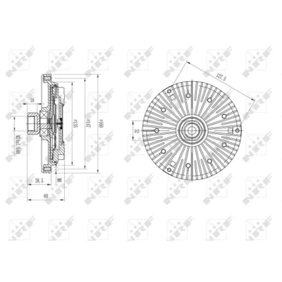 Afbeelding van Koppeling, radiateurventilator NRF 49640