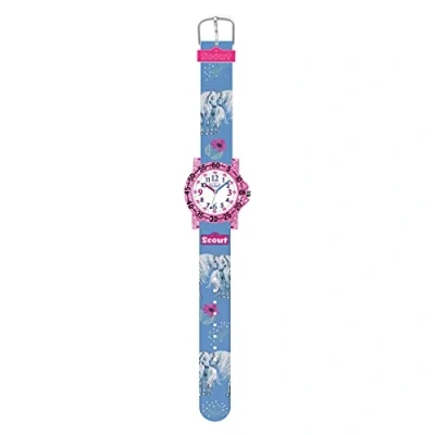 Afbeelding van Scout Kwartshorloge The It Collection Horloge, kinderhorloge, leerhorloge, cadeau idee, schoolbegin, meisjes, eenhoorn