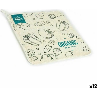 Afbeelding van Keukendoek Wit Groen (50 x 0,3 50 cm) (12 Stuks)