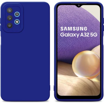 Afbeelding van Cadorabo Hoesje geschikt voor Samsung Galaxy A32 5G in Fluid BLAUW Beschermhoes gemaakt van flexibel TPU silicone Cover Case