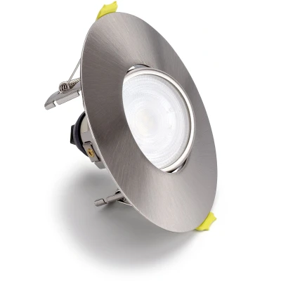 Afbeelding van Integral inbouwspot Satijn Nikkel rond kantelbaar zaagmaat 7 10cm incl. GU10 fitting excl. lichtbron