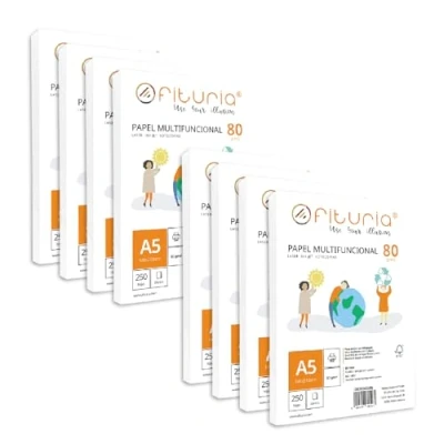 Afbeelding van 80 g A5 vellen, 2500 wit multifunctioneel papier voor school en laboratorium, ideaal laserprinters, inkjetprinters of kopieerapparaten Ofituria