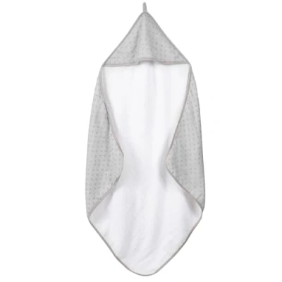 Afbeelding van roba Baumann Organic handdoek met capuchon &#039;Lil Planet&#039; zilvergrijs, mousseline stof, biologisch katoen, GOTS, 80x80cm, 306120G227