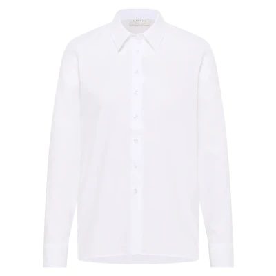 Afbeelding van ETERNA Loose Fit Dames Overhemd wit, Effen