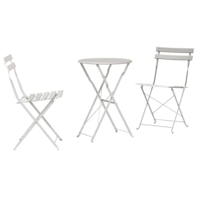 Afbeelding van vidaXL 3 delige Opvouwbare Bistro Set Beige Staal