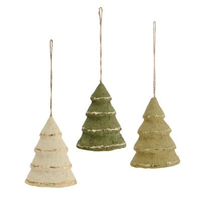 Afbeelding van Madam Stoltz handgemaakte kersthangers kerstbomen (3st)