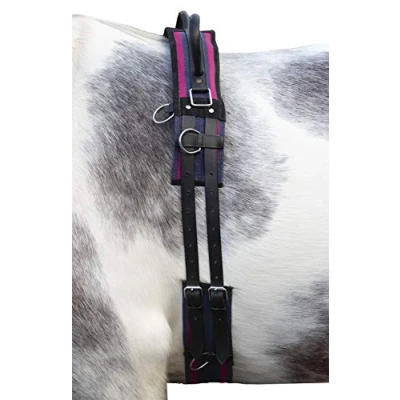 Afbeelding van HKM Longeersingel Canvas met Dubbele Handgreep Navy/Roze Mini