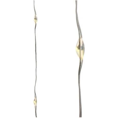 Afbeelding van Micro led strengverlichting basic op batterij 195cm 40l zilver warm wit Lumineo